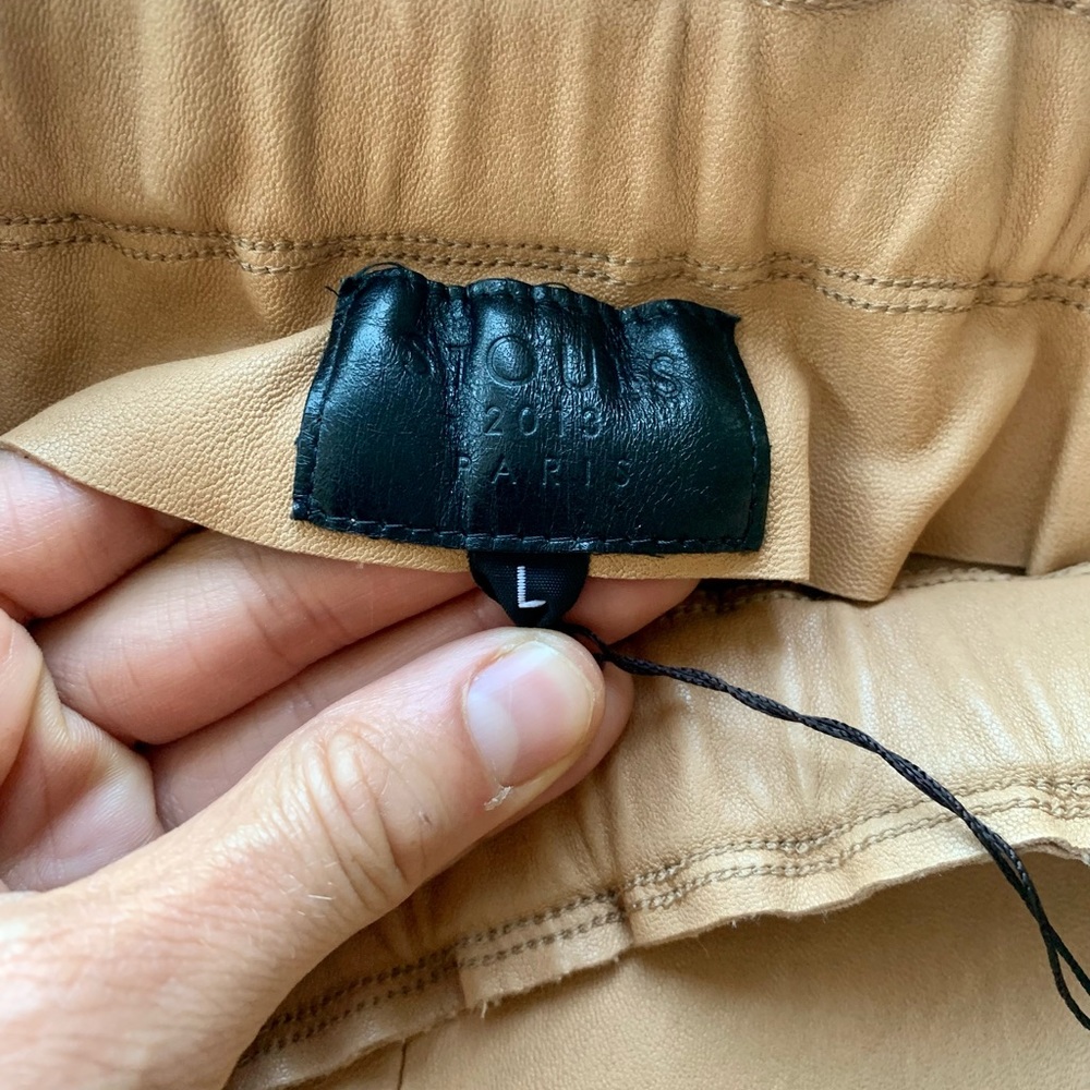 Stouls leather pants size large Camel - Picture 4 of 11